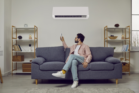 comfortable at home using AC